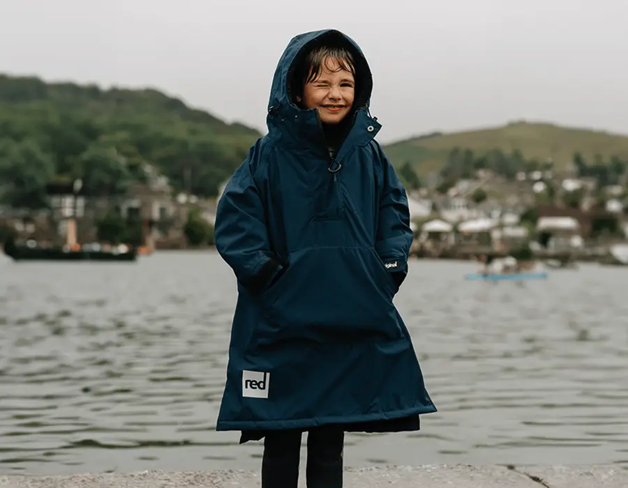 Red Kid’s Dry Poncho Long Sleeve Junior - Image 3